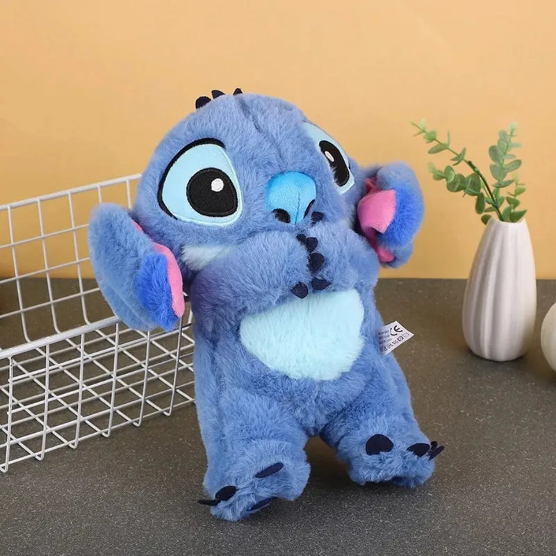 Boneca de Pelúcia Kawaii Stitch para Bebê,  Musical Som Calmante com  Luz