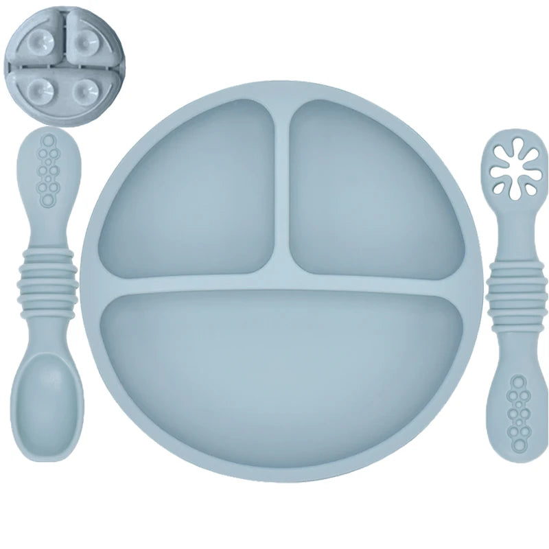 Conjunto Infantil Prato Infantil de Silicone