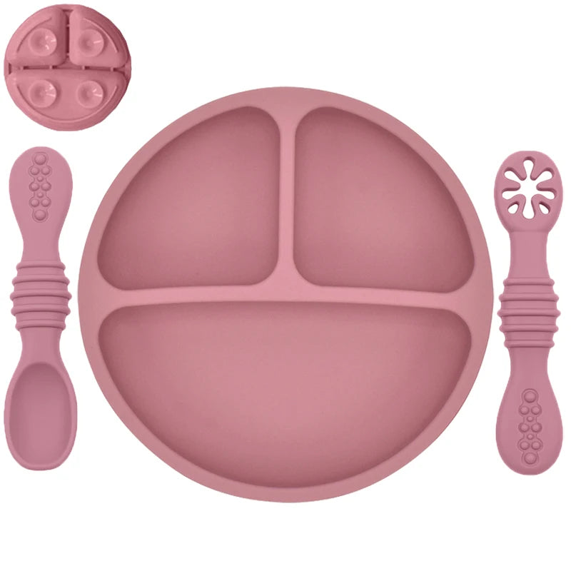 Conjunto Infantil Prato Infantil de Silicone