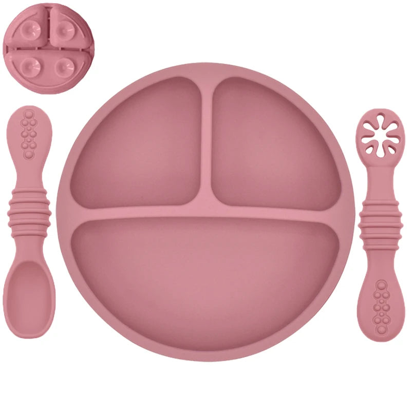 Conjunto Infantil Prato Infantil de Silicone