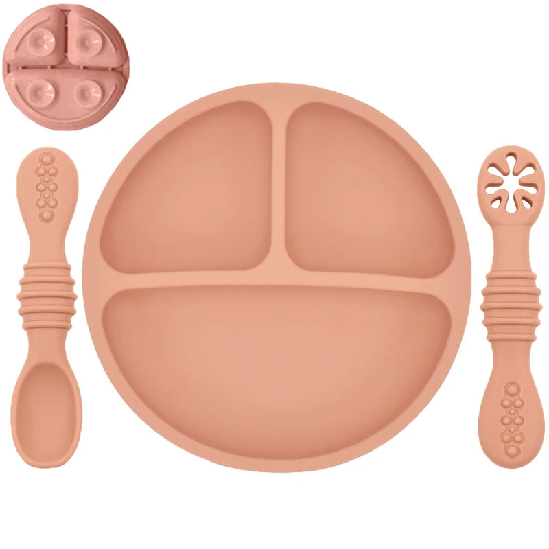 Conjunto Infantil Prato Infantil de Silicone