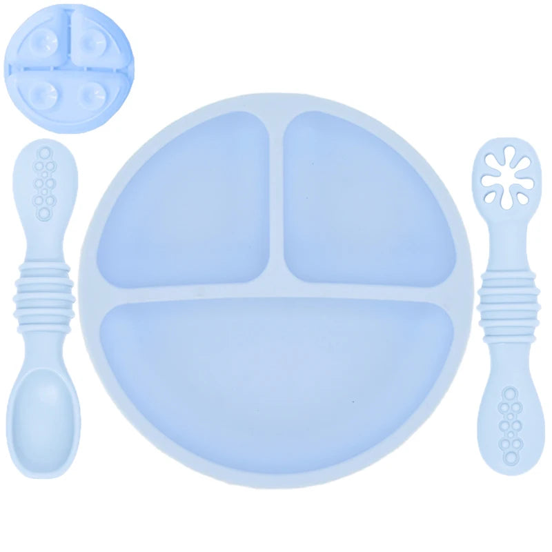 Conjunto Infantil Prato Infantil de Silicone