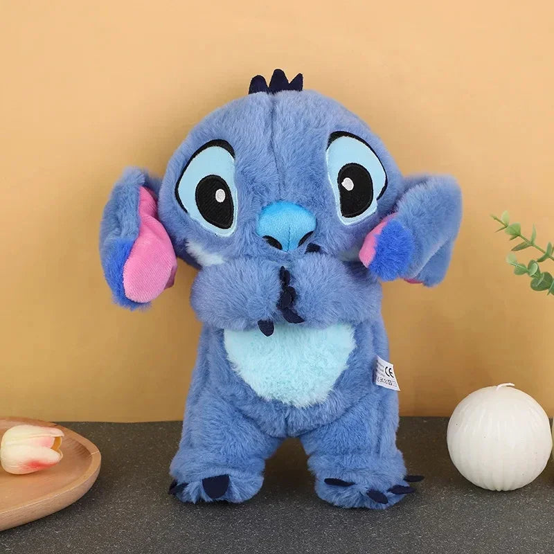 Boneca de Pelúcia Kawaii Stitch para Bebê,  Musical Som Calmante com  Luz